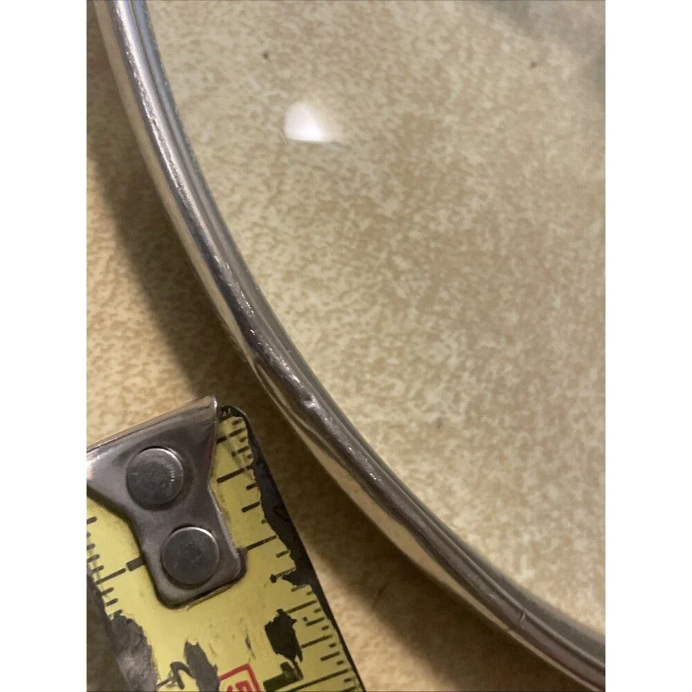 Calphalon Stainless Steel Tempered Glass Replacement Lid 7.5 Inside Diameter 8in